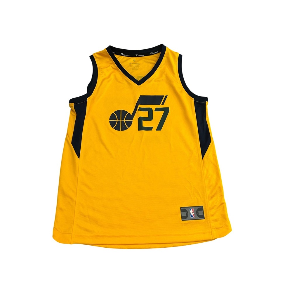 Fanatics Rudy Gobert Utah Jazz‎ NBA Jersey Youth Large Yellow Excellent #27